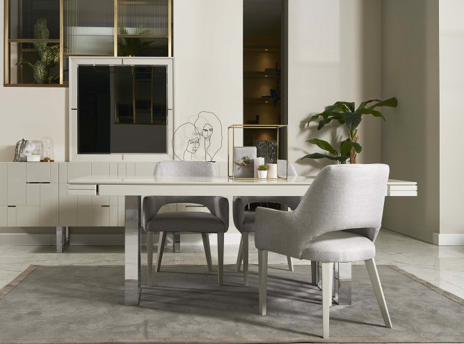 İbizi Ash Gray Dining Set