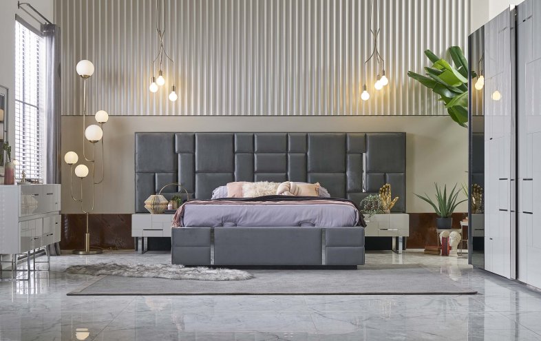 İbizi Ash Gray Bedroom Set