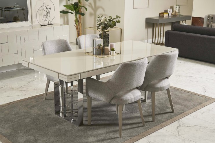 İbizi Ash Gray Dining Set