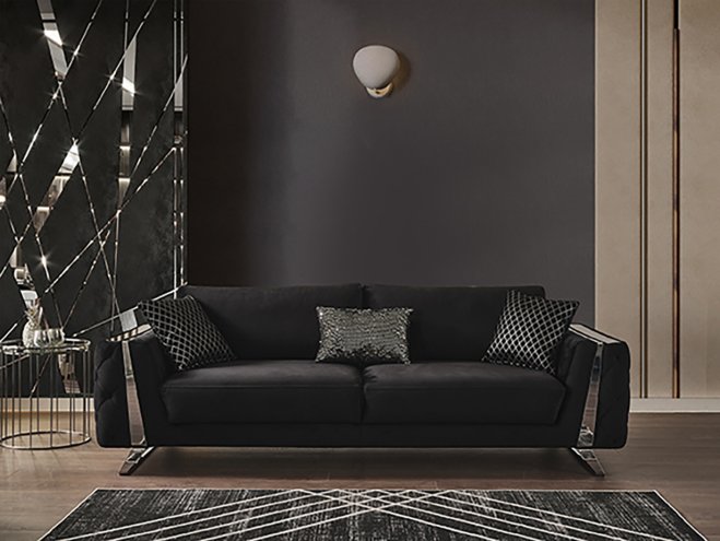 Gloria Silver Sofa Set