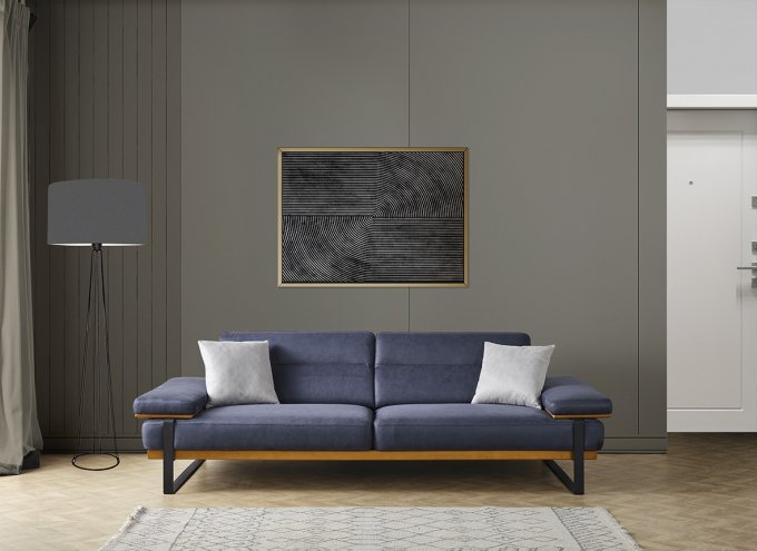 Lavina Blue Sofa Set