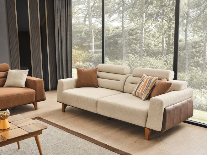 Oslo Walnut Sofa Set