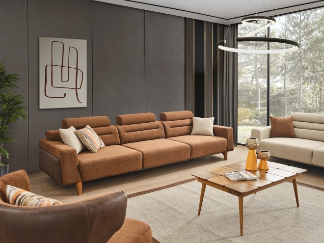 Oslo Walnut Sofa Set