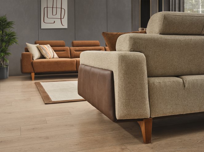 Oslo Walnut Sofa Set