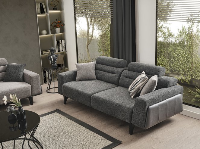 Osla Grey Sofa Set