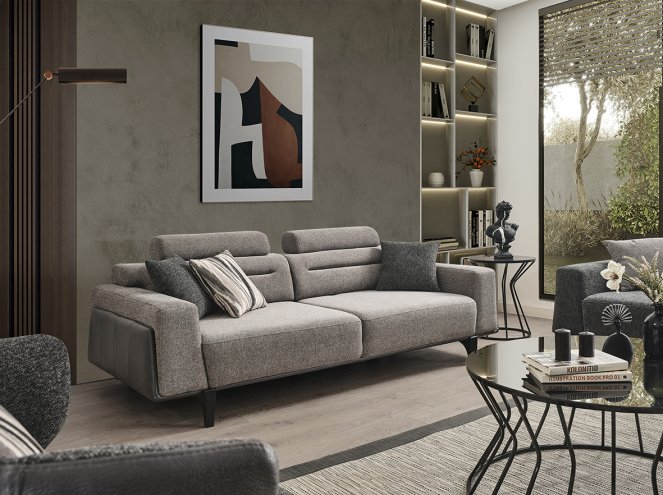 Osla Grey Sofa Set