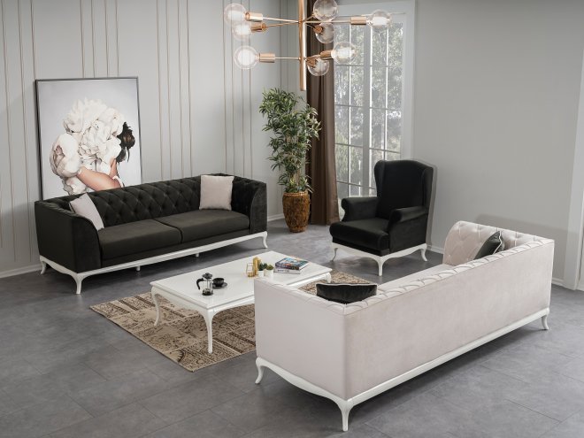 Art White Sofa Set