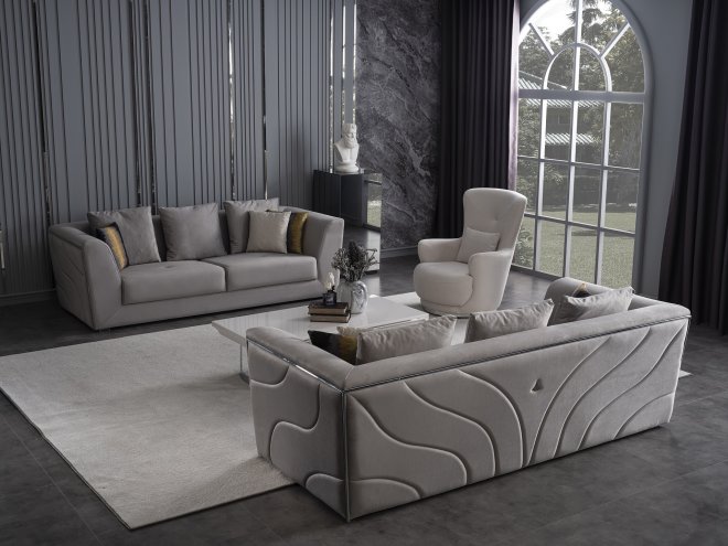 Infinity White Sofa Set