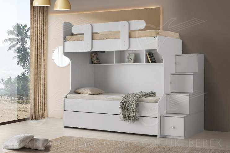 Junior White Bunk Bed