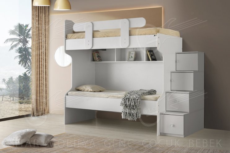 Junior White Bunk Bed